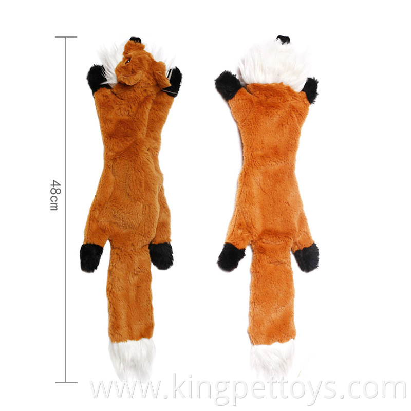 Squeaky Plush Dog Toys Fox